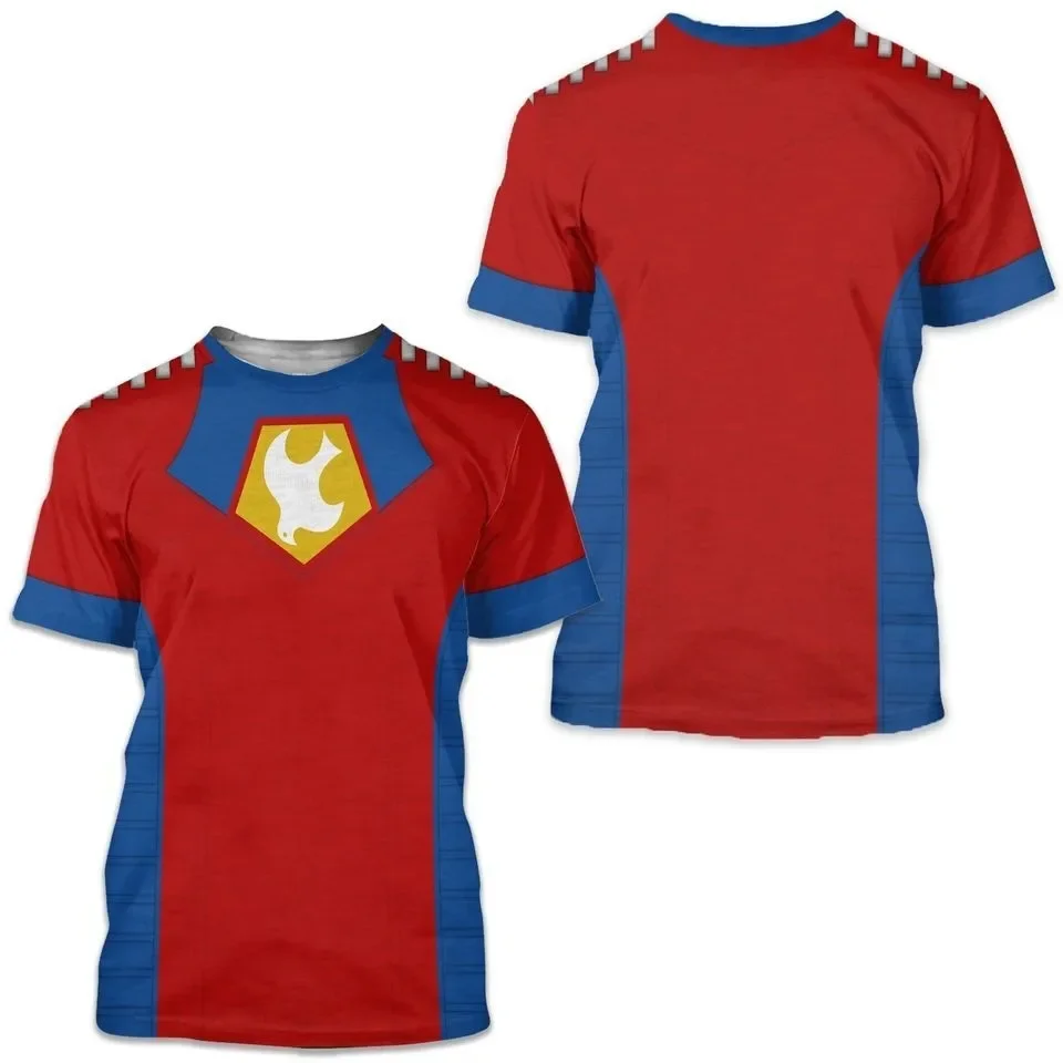 Peacemaker Superhero Costume T-Shirt 3D Unisex Halloween Cosplay Tee The 2025 New 3d Tshirt Quickly Drying Comfortable