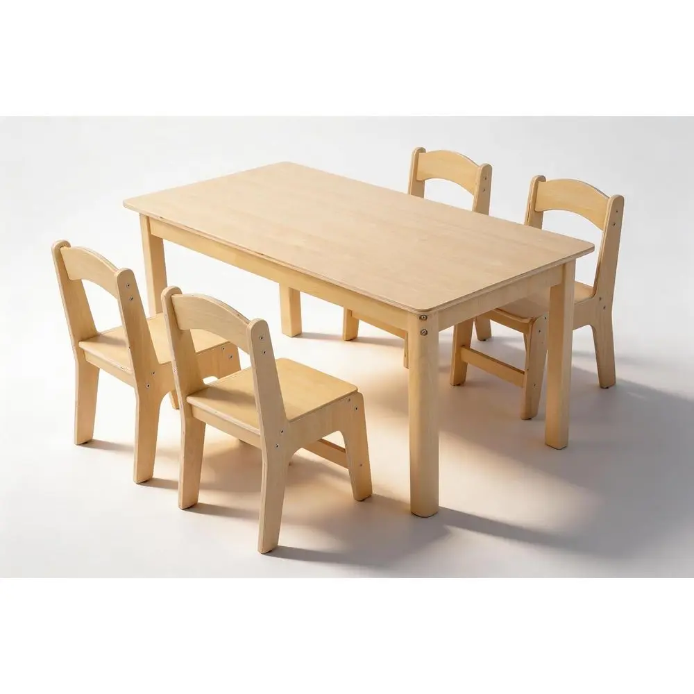 

Toddler Table and Chair Set, Anti-Slip Legs & Rounded s, Sturdy Wooden Kids Table and Chairs or Eating, Learning and Playtime【44