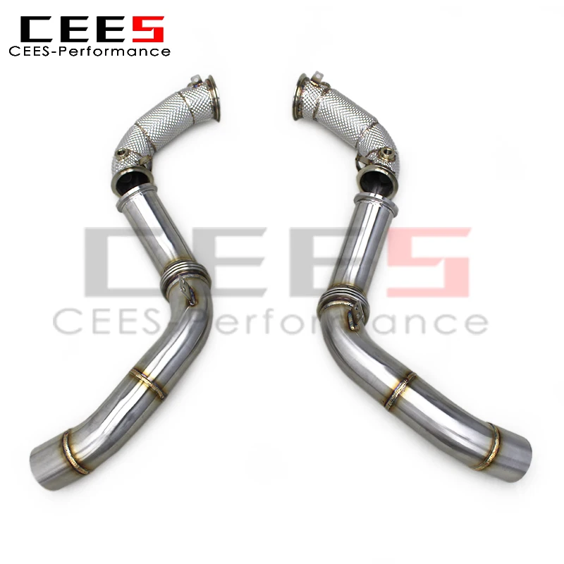 

cees Straight Exhaust Downpipe High Performance Exhaust Pipes for BMW M5 F90 4.4T 2018-2023 Downpipes Systems with Heat Shield