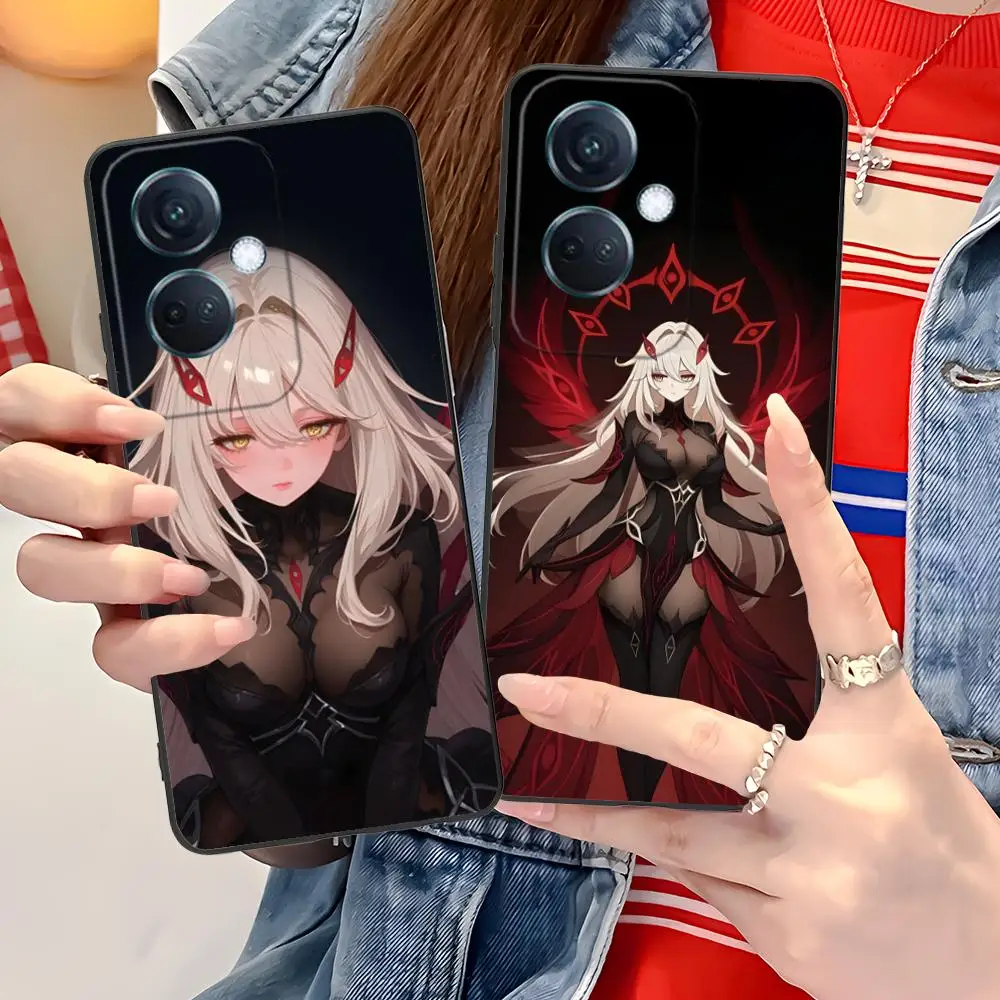 جراب هاتف Genshin Impact Ronova لهاتف OPPO Reno 14 13 12 11 10 9 8 7 6 5 F T Pro 5G غطاء طباعة ملون غطاء جميل فاخر