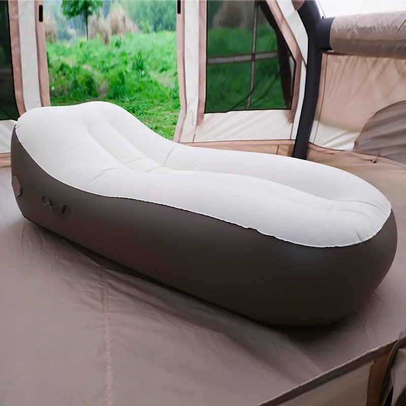 New Camping Self Inflatable Lazy Sofa Outdoor Inflatable Cushion Bed Seat Single person Widening Folding Lying Chair Sofa Bed