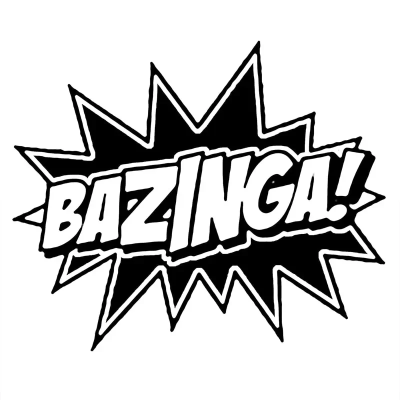 Car Sticker Personality Bazinga! Big Bang Theory Motorcycles Decoration Waterproof Sun Protection Decal Vinyl ,15cm*11cm