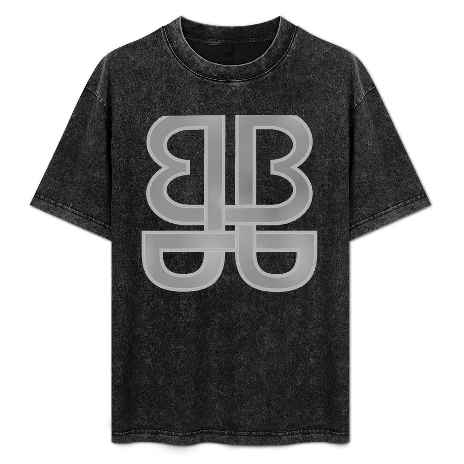 Camiseta con logo gris de Bam Bam Bigelow, talla grande, básica, de manga corta