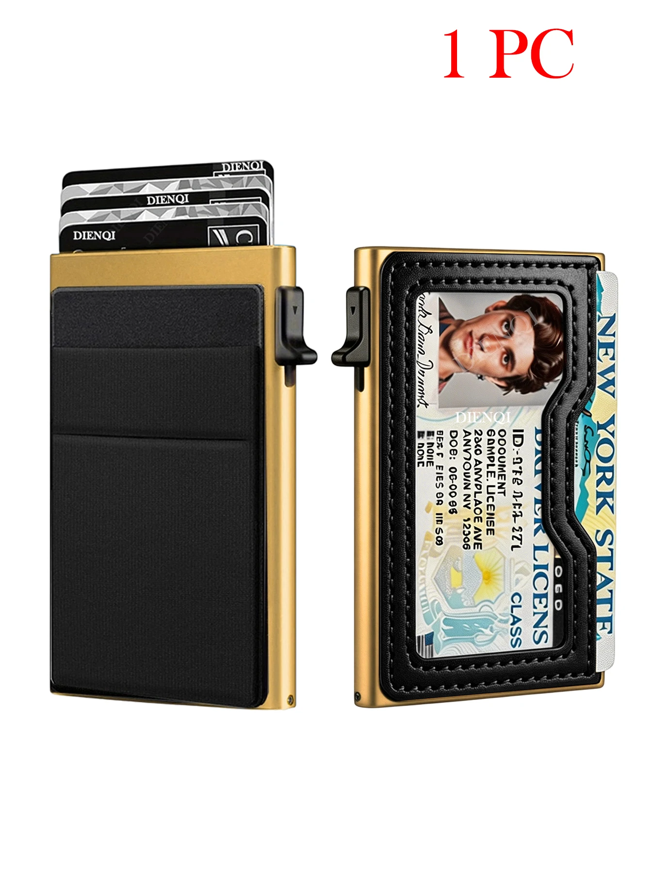 Geldbeutel Kartenetui Geldklammer Schlanker Minimalistischer Pop-Up-Kartenhalter RFID-Smart-Wallets ID-Fenster Mini-Taschen Luxus-Geldbörse Herren