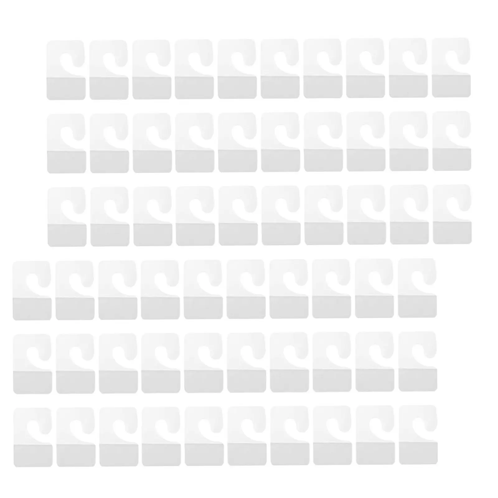 350Pcs Clear Self-Adhesive Hanging Tabs Plastic Hooks Sticky Wall Hangers Removable No Residue Retail Display Pegboard Hooks view 2