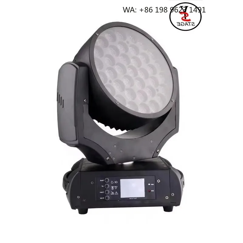 37x15W RGBW Zoom Moving Head Beam Light Multi-angle Rotation Stage Lamp for Large Banquet Live Stage Events