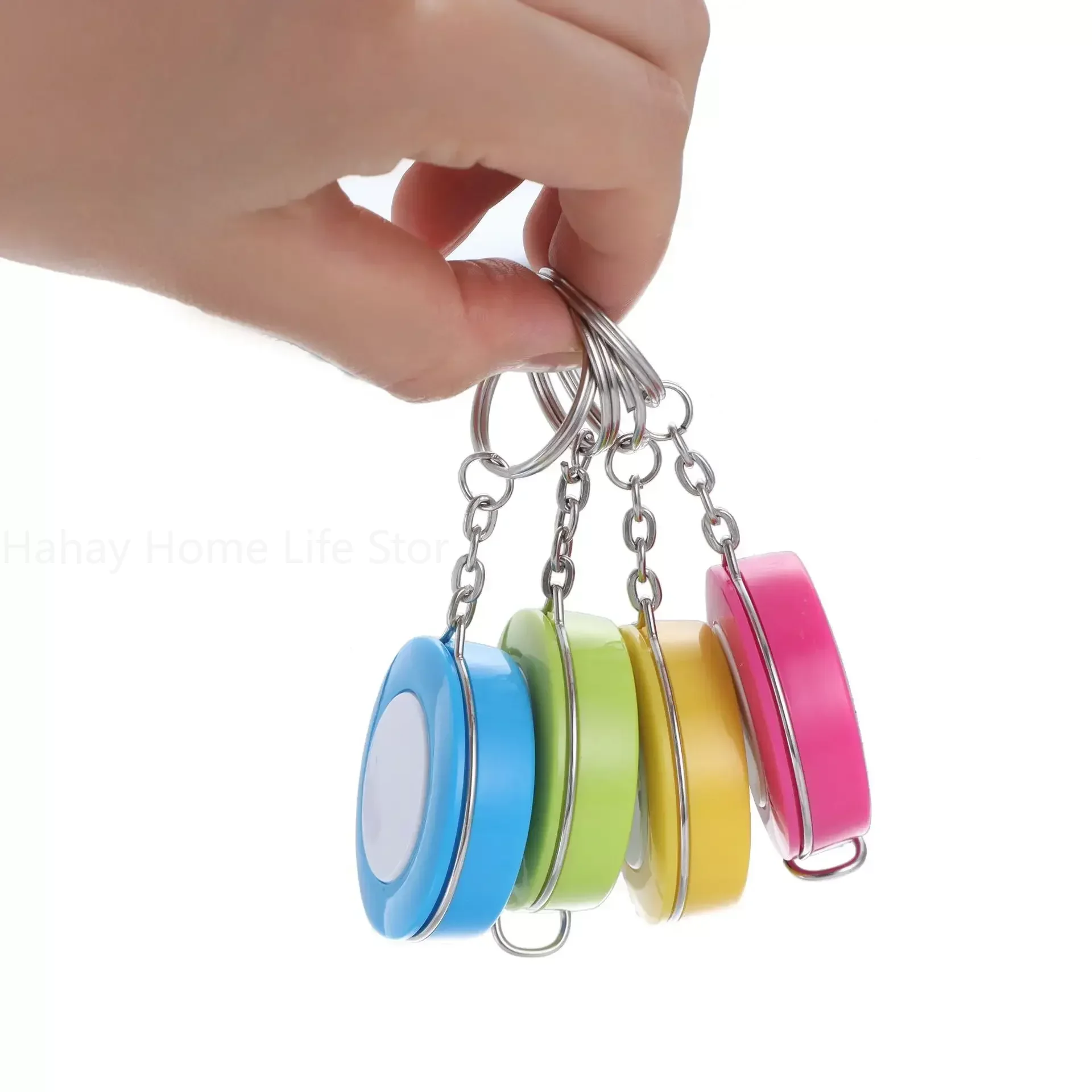 Practical Candy Color Keychain Tape Measure 1.5 Meters Quantity Clothing Size Tape Measure Small Tape Measure