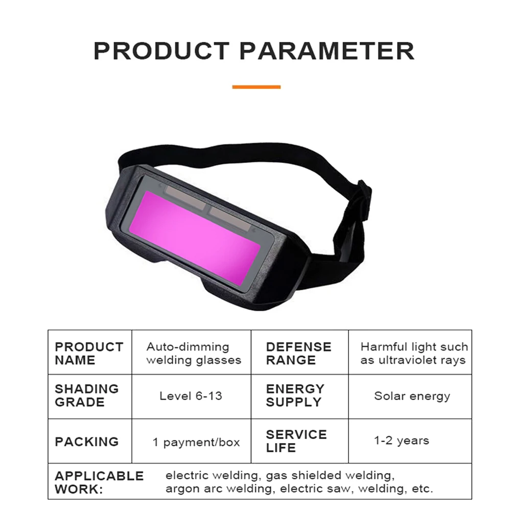 Imagem -03 - Óculos de Soldagem Escurecimento Automático Mudança de Luz Escurecimento Automático Escurecimento Anti-olhos Óculos de Proteção para Máscaras de Soldagem Acessórios Eyeglasses