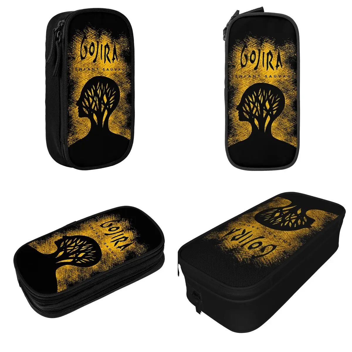 Gojiras Rock Metal Band Pencil Case Pencilcases Pen Box for Girls Boys Big Capacity Pencil Bags Students School Gift Stationery