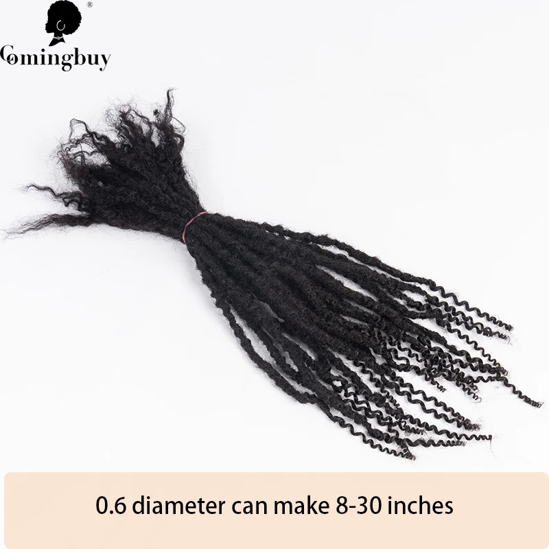 New Fum Dreadloc Braiding Hair Extension Real Human Hair Loc Extensions Hair With Curls Partten For Black Comingbuy