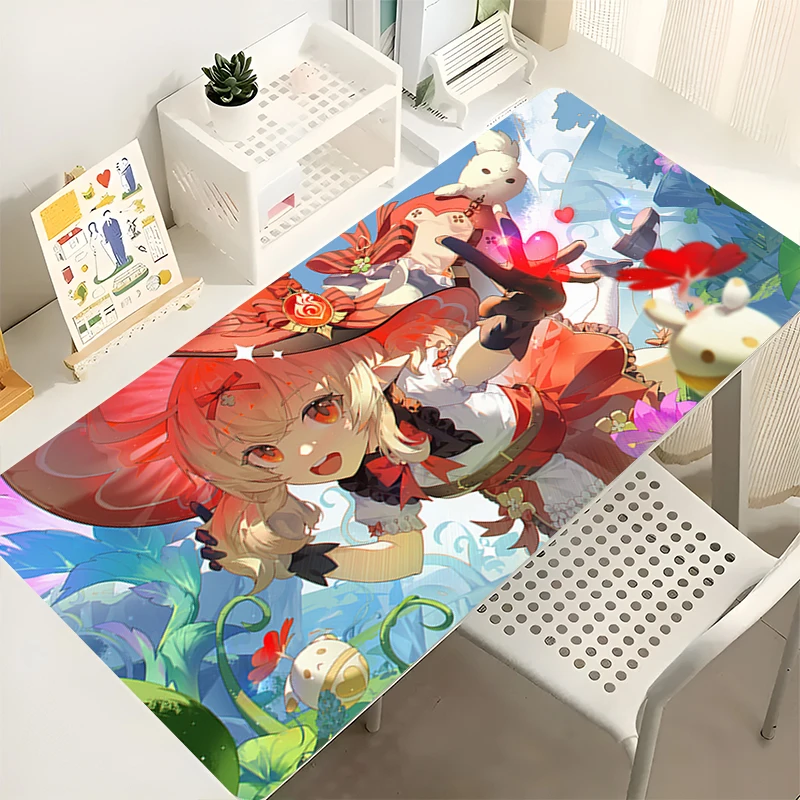 

Mouse Pad G-genshin Impact Klee Office PC Accessories Extended Pad Anime Pattern Desk Mat Anti-slip Rubber Mousepad Gaming Mats