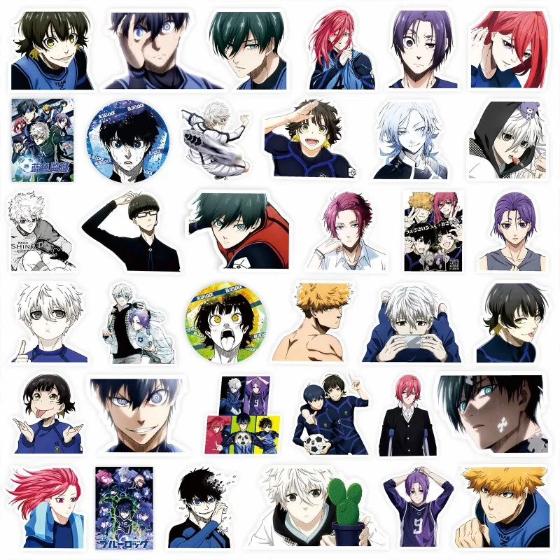 80/70PCS Personalidad de dibujos animados ‌ Pegatinas decorativas de grafiti creativo BLUE LOCK
