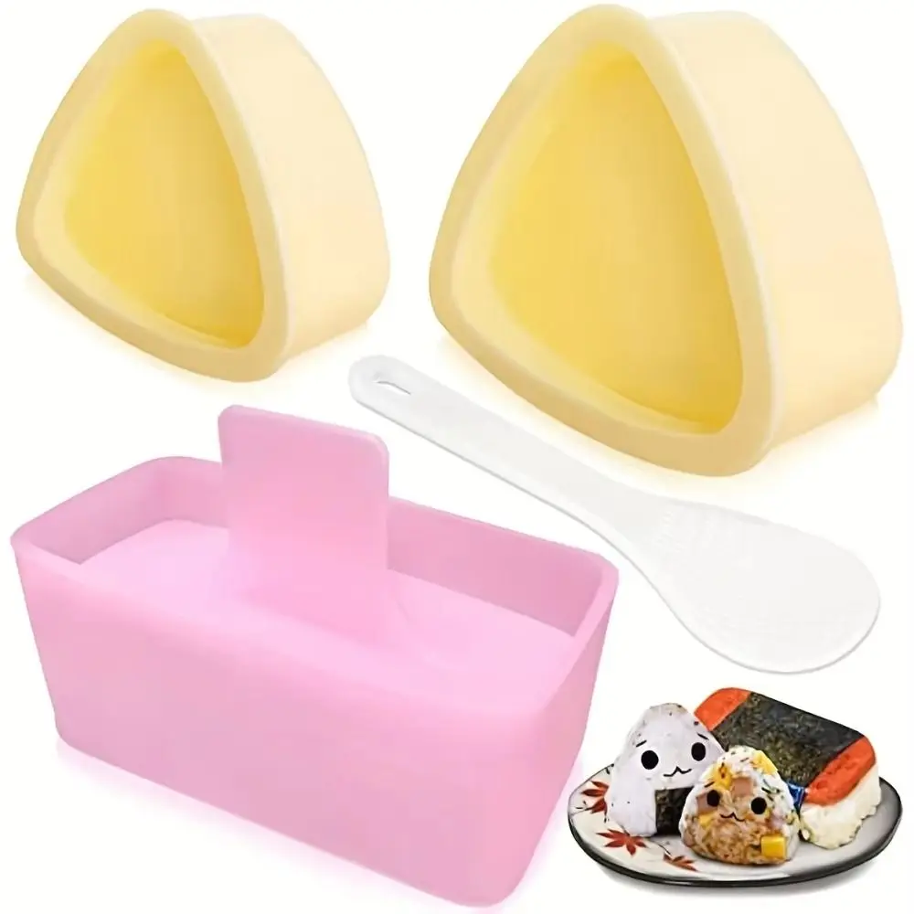 Durable DIY Sushi Mold Maker Non Stick Triangle Rice Mold Musubi Maker Kit