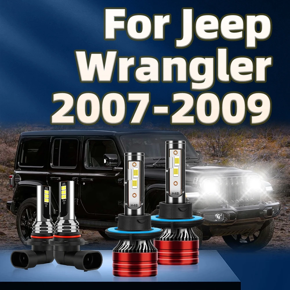 

2/4PCs 6000K White Led Lamp CSP 180W High Power H13 Car Headligh 9145 Fog Lamp For Jeep Wrangler 2007 2008 2009