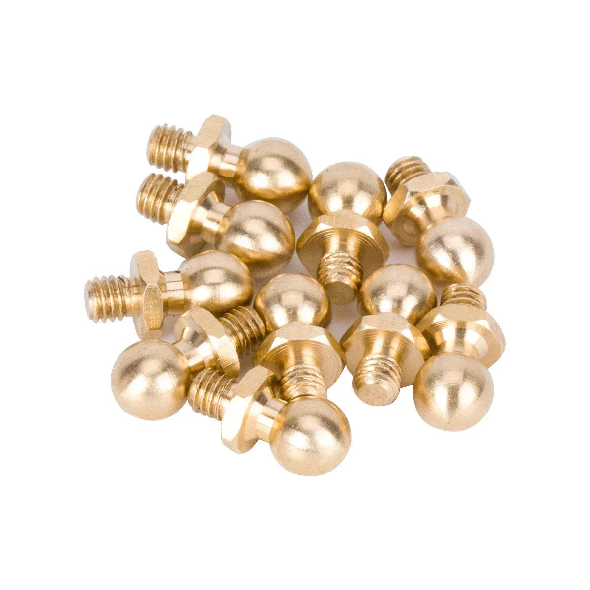 10Pcs M3 Brass Ball Head Screws Trailer Accessories for Tamiya TT01 TT02 Sakura D5 1/10 RC Drift Car Spare Parts Universal