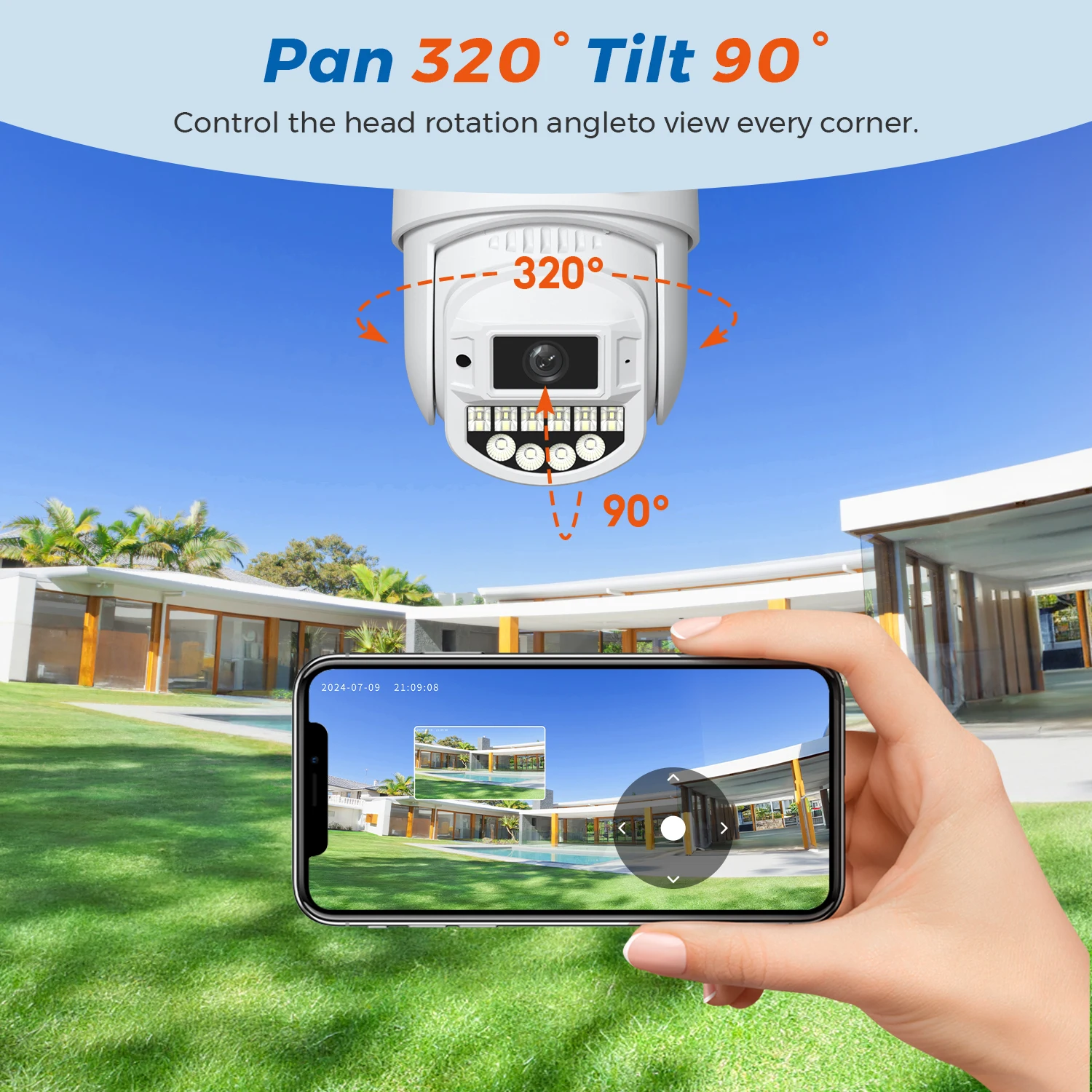 IP Camera 6K 12MP HD WiFi Outdoor Camera 8x Zoom Three Lens Dual Screen Home Security PTZ Camera 8MP Video Surveillance iCSee
