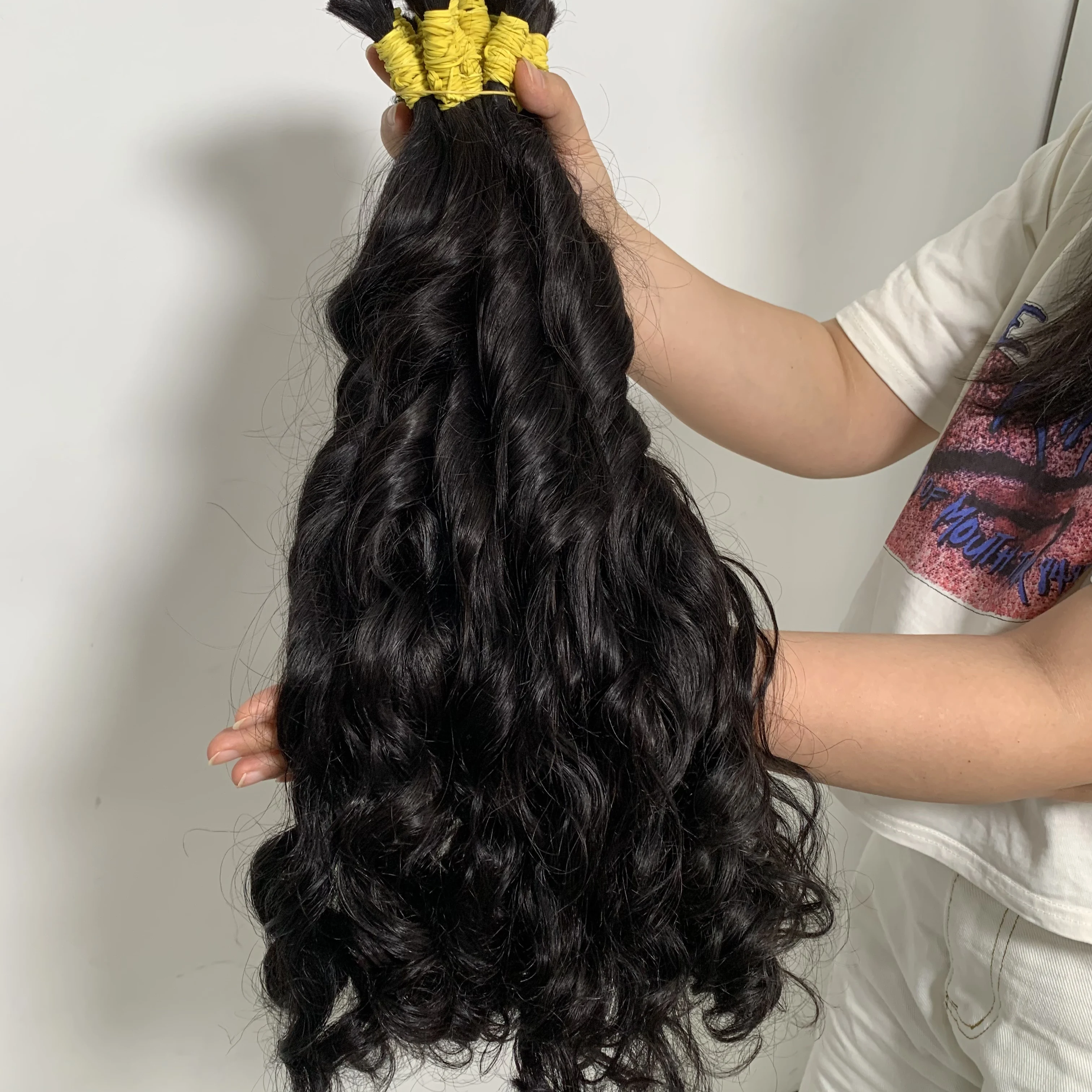 100% 인모 번들, 천연 블랙 베트남 레미 헤어 번들 30인치, 32인치 바디 웨이브 1, 3, 4 레미 헤어 번들 붙임머리