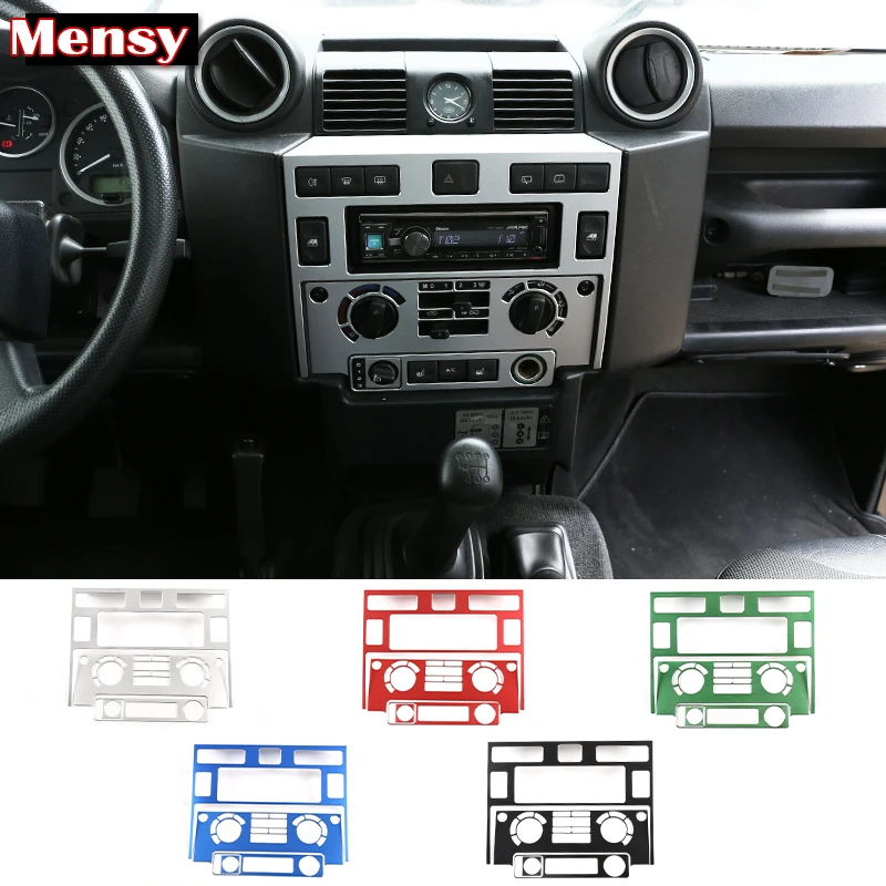 

For Land Rover Defender 110 2008-2018 Aluminum Car Central Air Conditioning Control Adjust Panel Trim Stickers Car Accessories