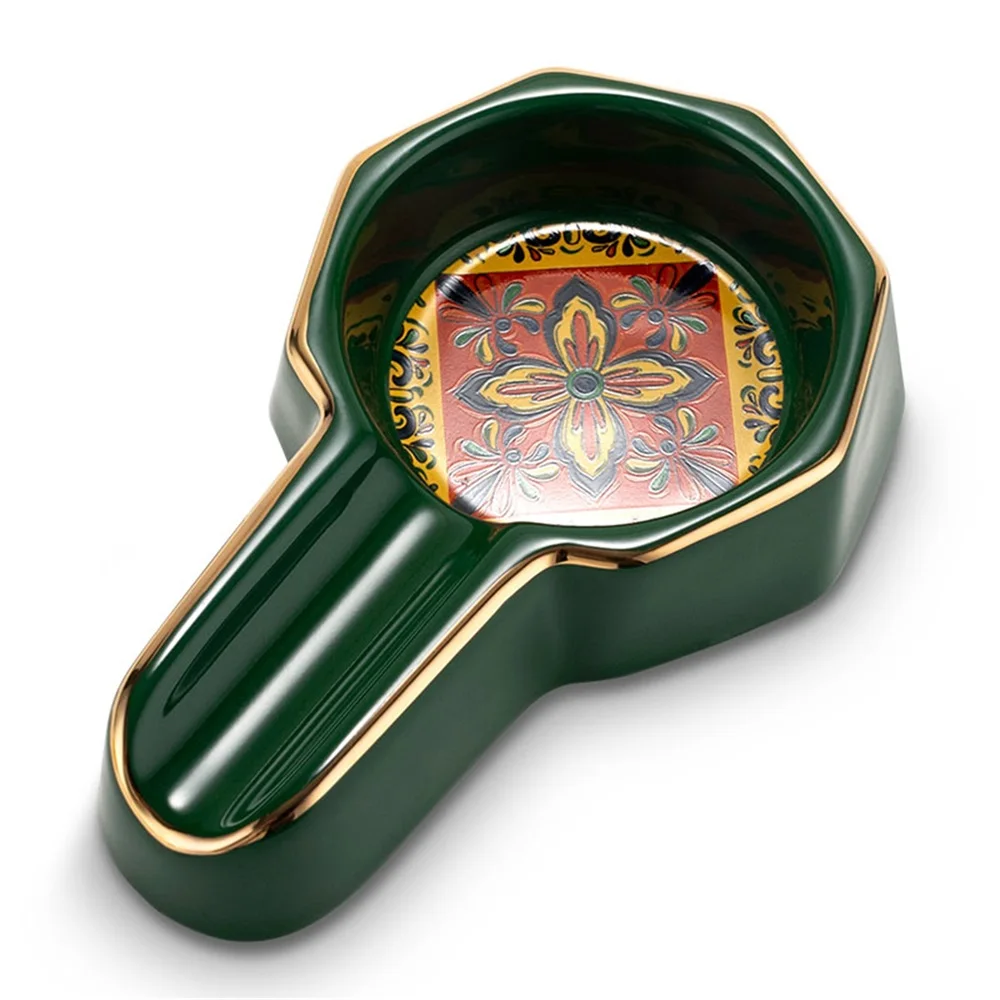 

Portable Ceramic Cigar Ashtray New Style Painted Personalized European Large-Caliber Single Ashtrays Gift for Boyfriend