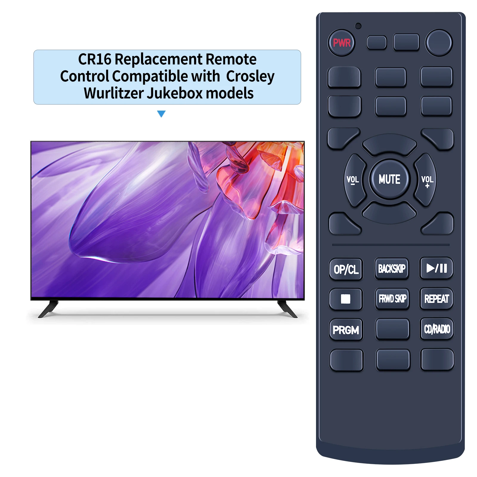 Замените пульт дистанционного управления для проигрывателя компакт-дисков Crosley Wurlitzer CR16 WR18 CR1702A
