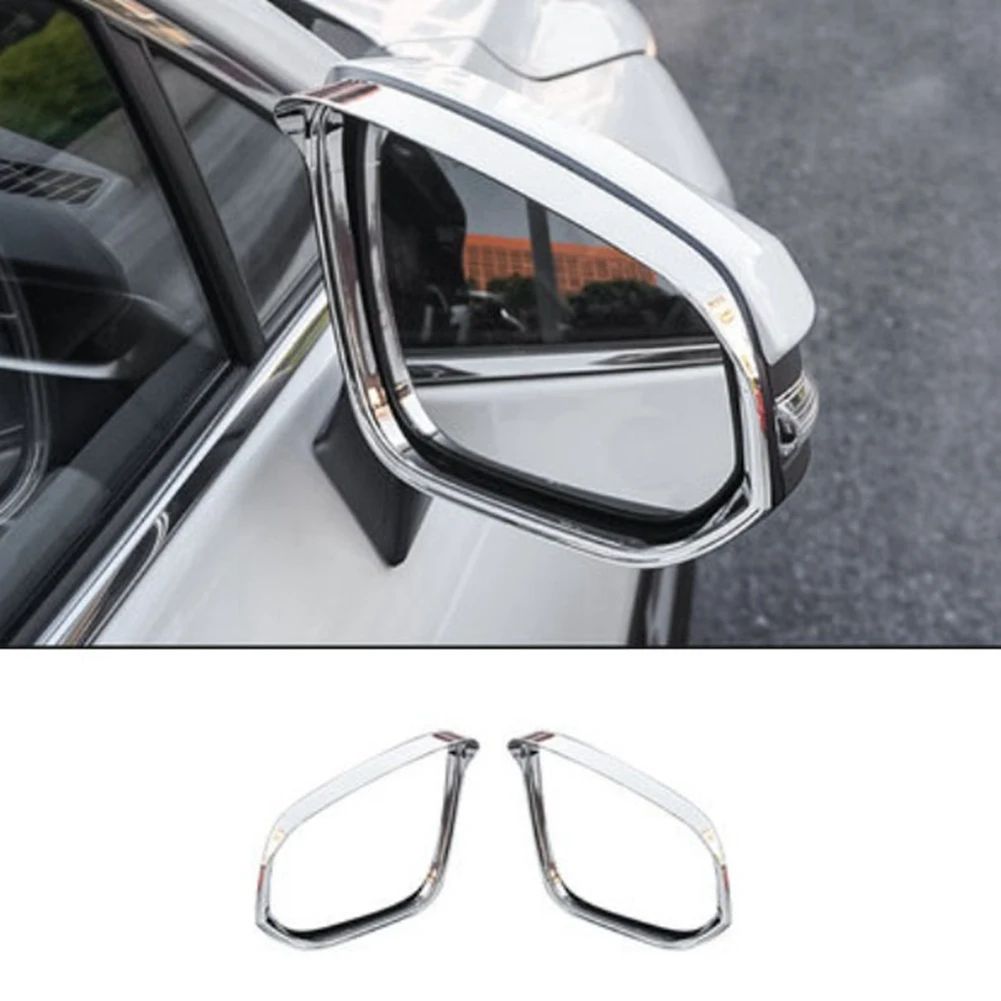 For Toyota Harrier Venza 2020-2022 Silver Side Door Rearview Mirror Rain Cover Trim Decoration Frame