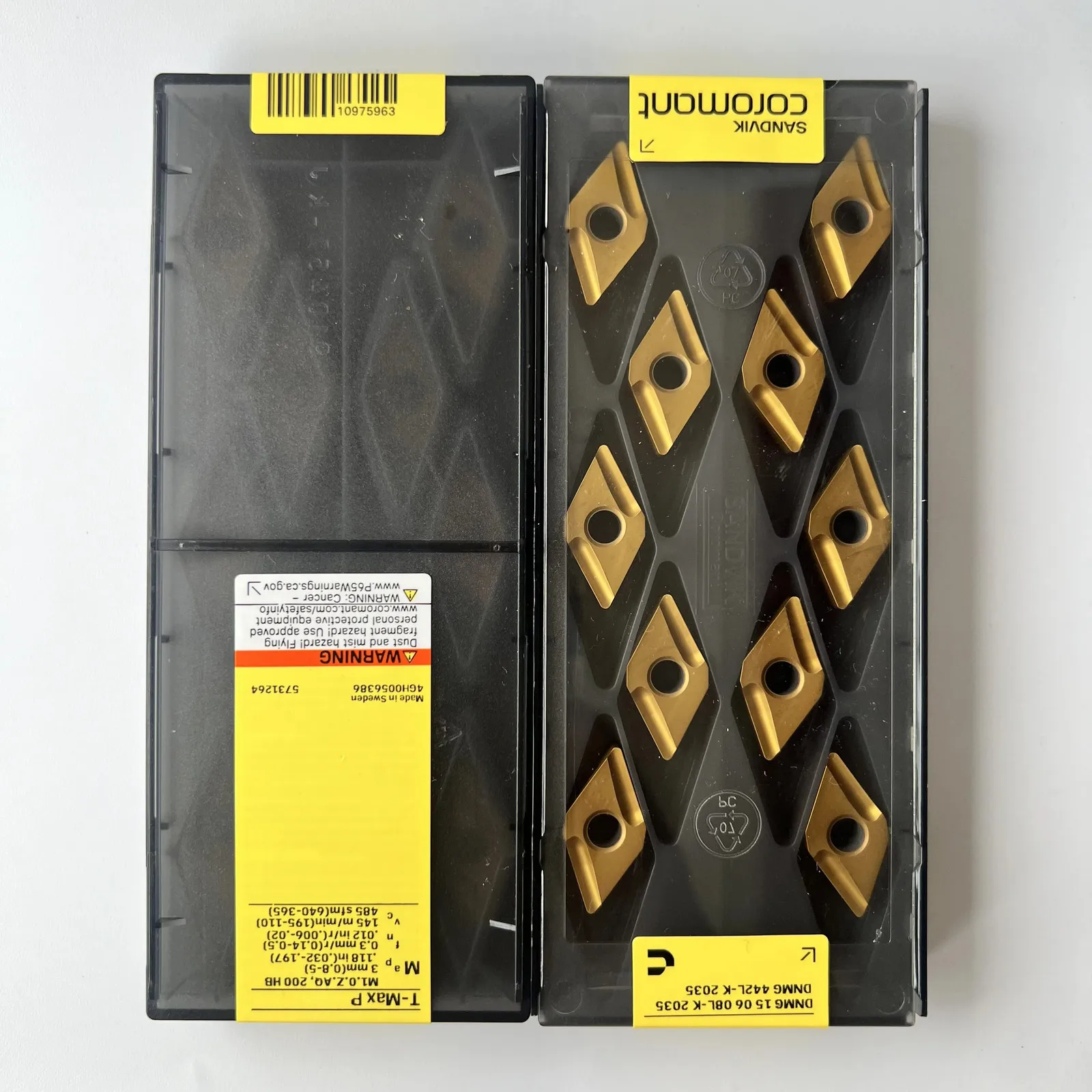 

SANDVIK / DNMG150608L-K 2035 / Лезвие с ЧПУ из твердого сплава, 10 шт.