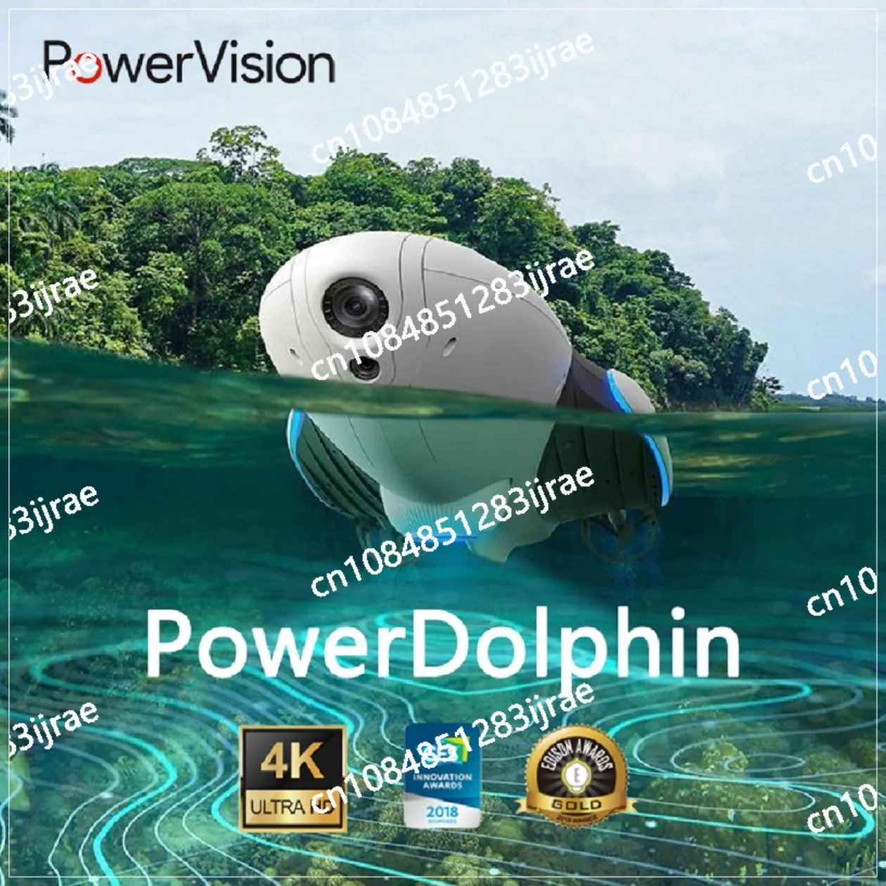 

PowerVision surface drone equipped with 4K ultra high definition camera, remote control, and mobile fish tracking function