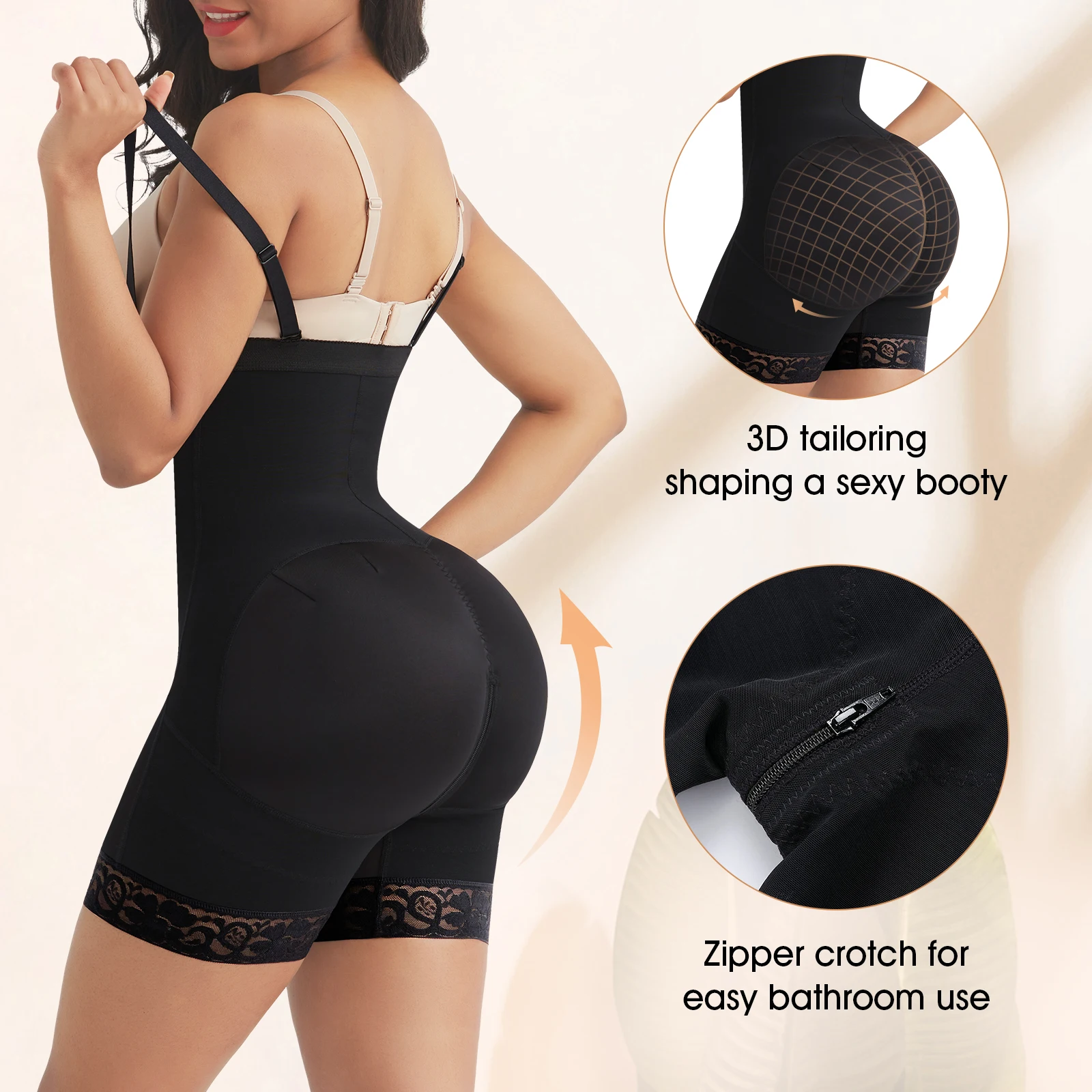 Colombianas Shapewear High Compression Post-Surgical Waist Trainer Slimming Sulpting Body Shaper Bodysuit Underwear Corset