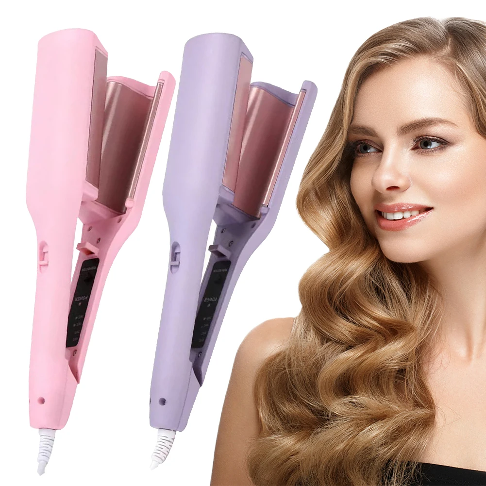 32mm Hair Curlers Curling Iron Adjustable Temperature Curling Wand Fast Heating Ceramic Big Waves Hair Crimper for All Hair Type