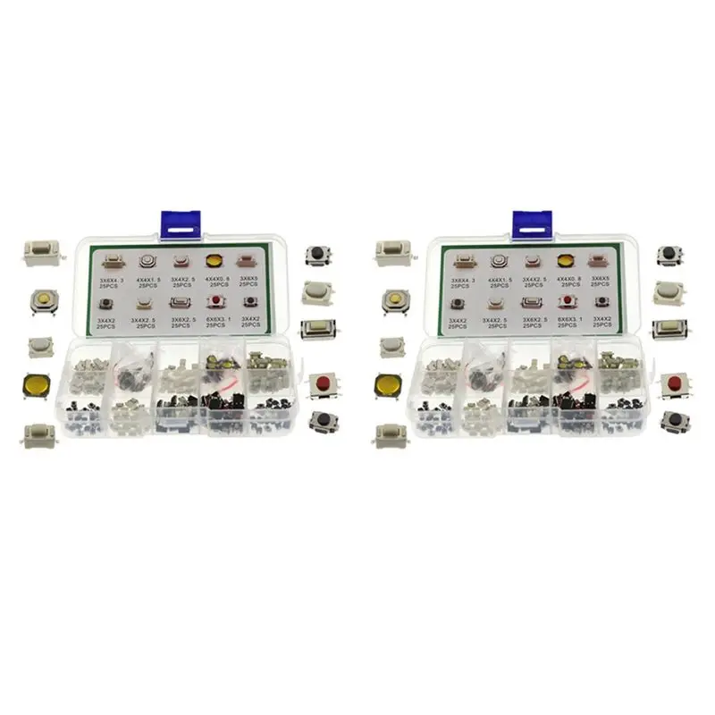 VEHO-500Pcs Car Remote Control Key Switch Repair Small Switch Tactile Push Button Switches Component Package Micro-Switches