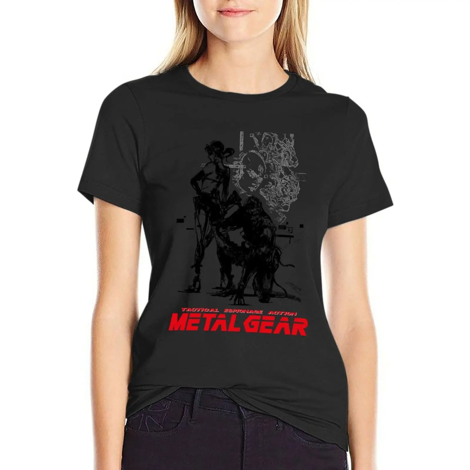 Metal Gear Solid T-Shirt aesthetic clothes tops vintage clothes quick drying t-shirt dress for Women long