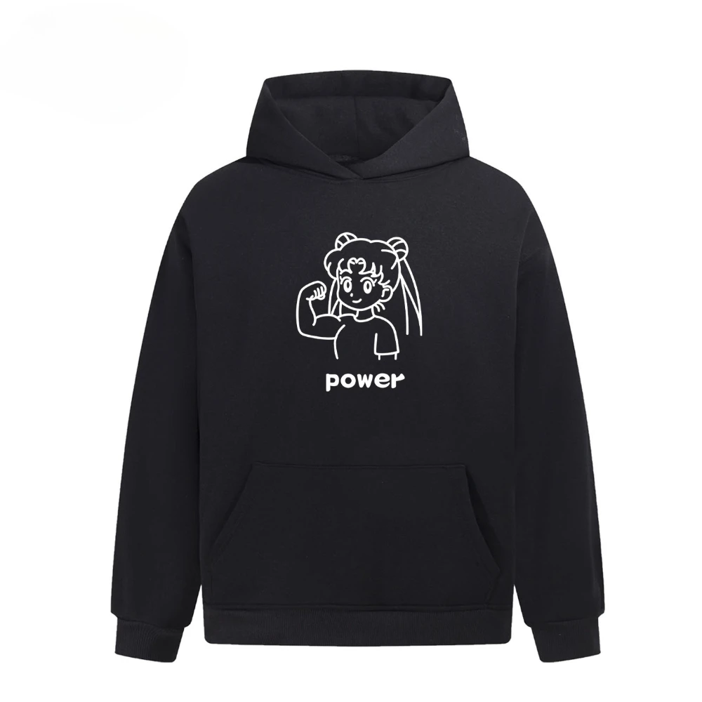 2025 جديد شخصية الإبداعية متعة الجمال فتاة المحارب العضلات هوديي الرجال والنساء الخريف والشتاء فضفاض زوجين عادية هوديي #5