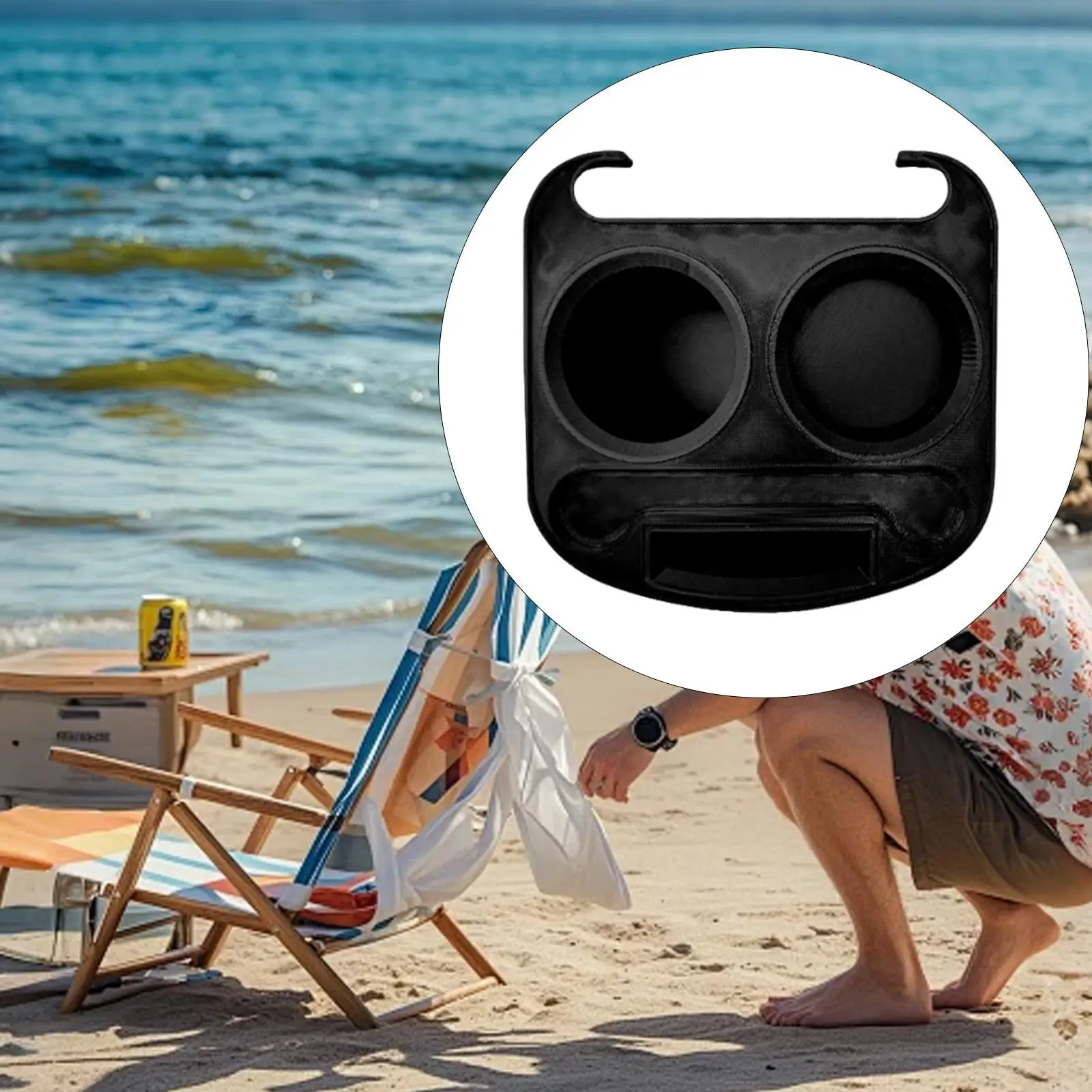 كرسي حامل الكأس كليب على طاولة كرسي المحمولة كرسي صينية كرسي حامل الكأس صينية للنزهة حديقة التخييم في الهواء الطلق كرسي الفناء #1