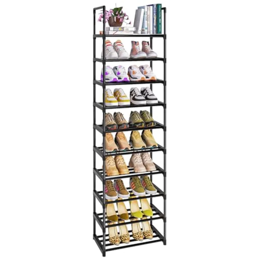 

Shoe Rack, Sturdy Metal Shoe Rack Organizer, Narrow Shoe Racks for Closets, Shoes Rack, Shoe Stand, Shoe Shelf