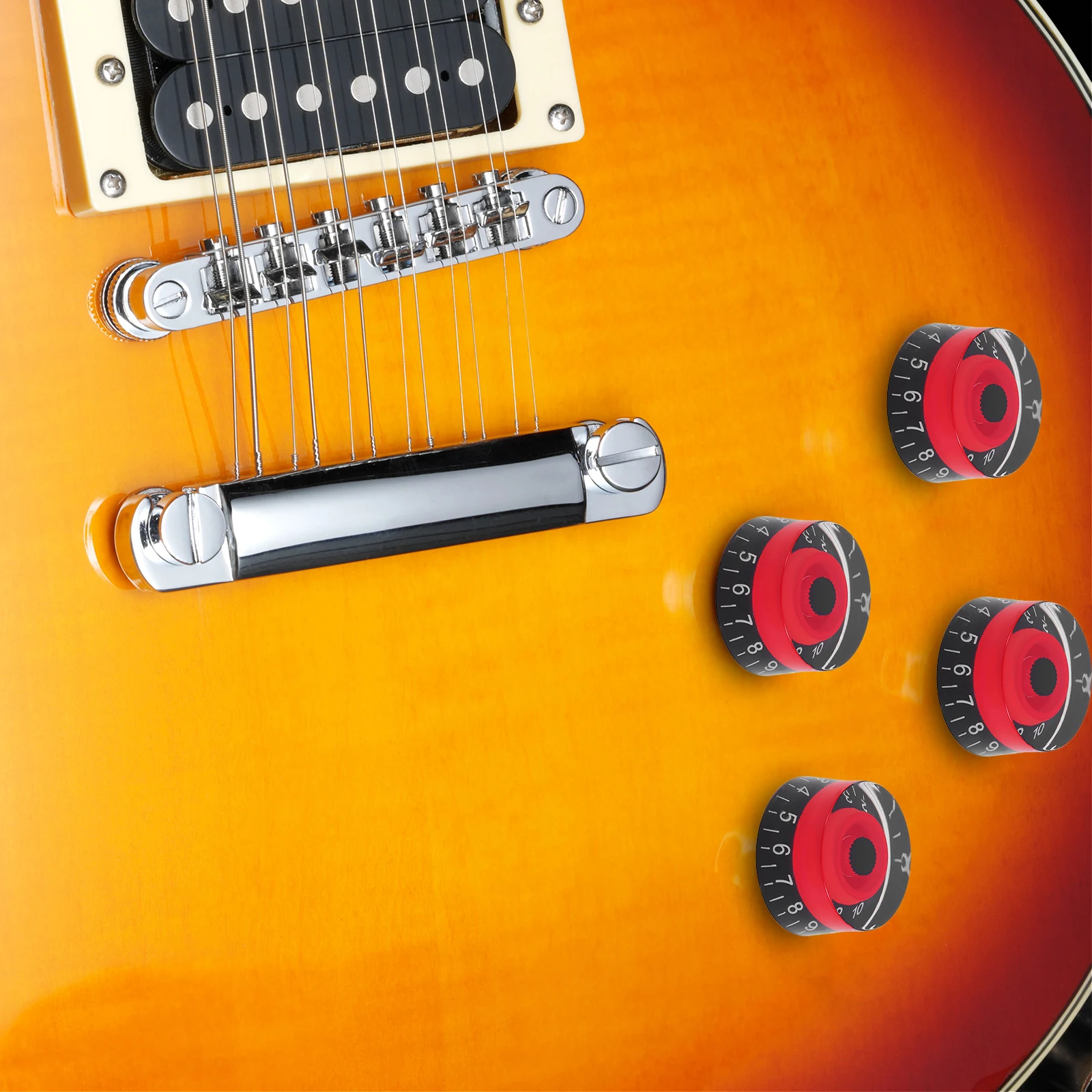

4 Pcs Acrylic Knob Guitar Set Control Amplifier Knobs Bass Replacement Effect Pedal for