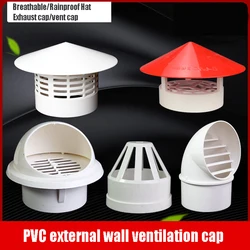 Roof Ventilation Grille Circular Duct Weather Proof Chimney Cap PVC Plastic Mushroom Shaped Durable Ventilation System