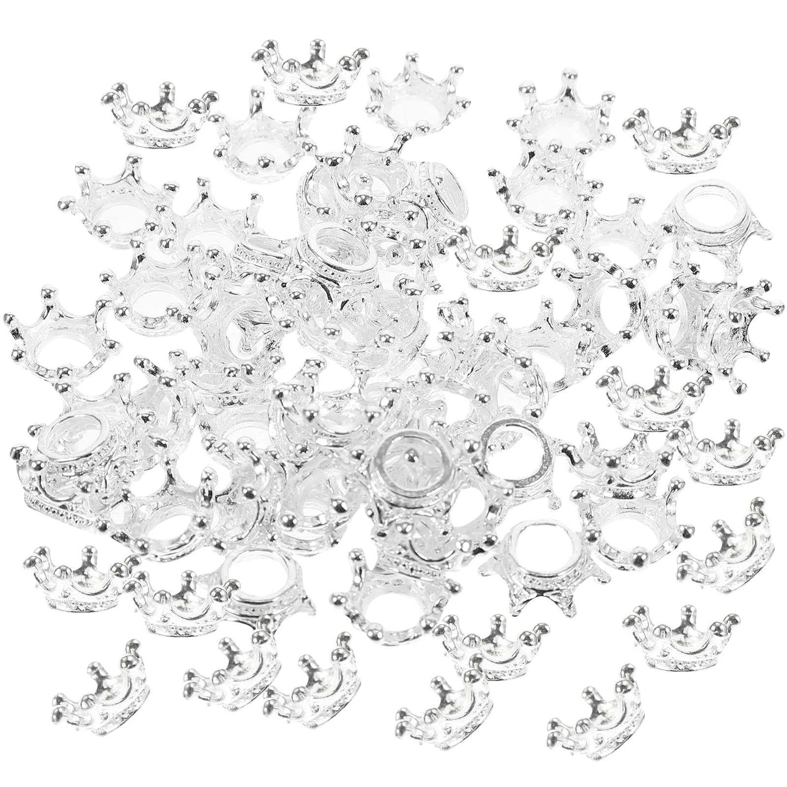 

60pcs Metal Crown Accessories Jewelry Making Miniature Alloy Pendants Crowns Design Supplies Charm Bracelet Decorations
