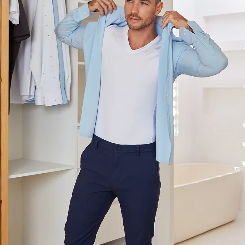 Save more on the long run by wearing your clothes longer, without sweat stains, sweatproof undershirt your clothes last longer
