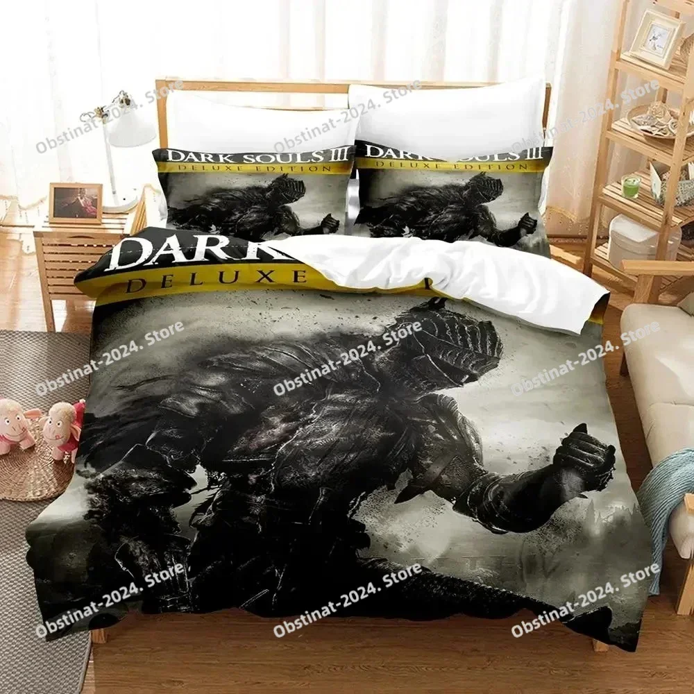 3D Top Game Dark Souls Bedding Set Printed single Comforter Quilt Bed Cover Duvet Cover Pillow Case 3 Pieces Set Kids Adult Size