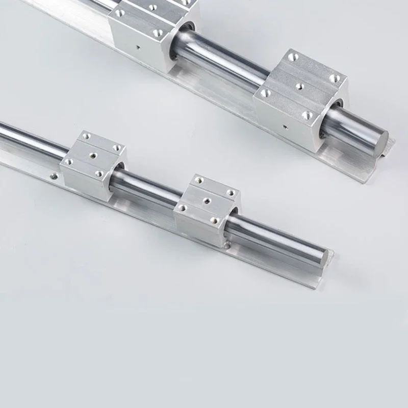 2PC SBR12 SBR16 SBR20 Linear Guide Rail 300 400 500 600 700 800 1000mm Fully Support Rail + 4PC SBR16/12/20UU Linear Beare Block