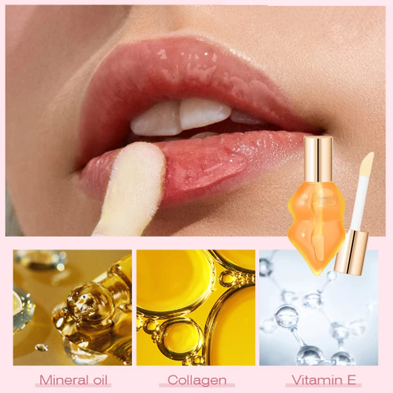 Serum mempertebal bibir, riasan bibir seksi mengurangi garis halus melembabkan tahan lama, minyak Gloss pemadat bibir