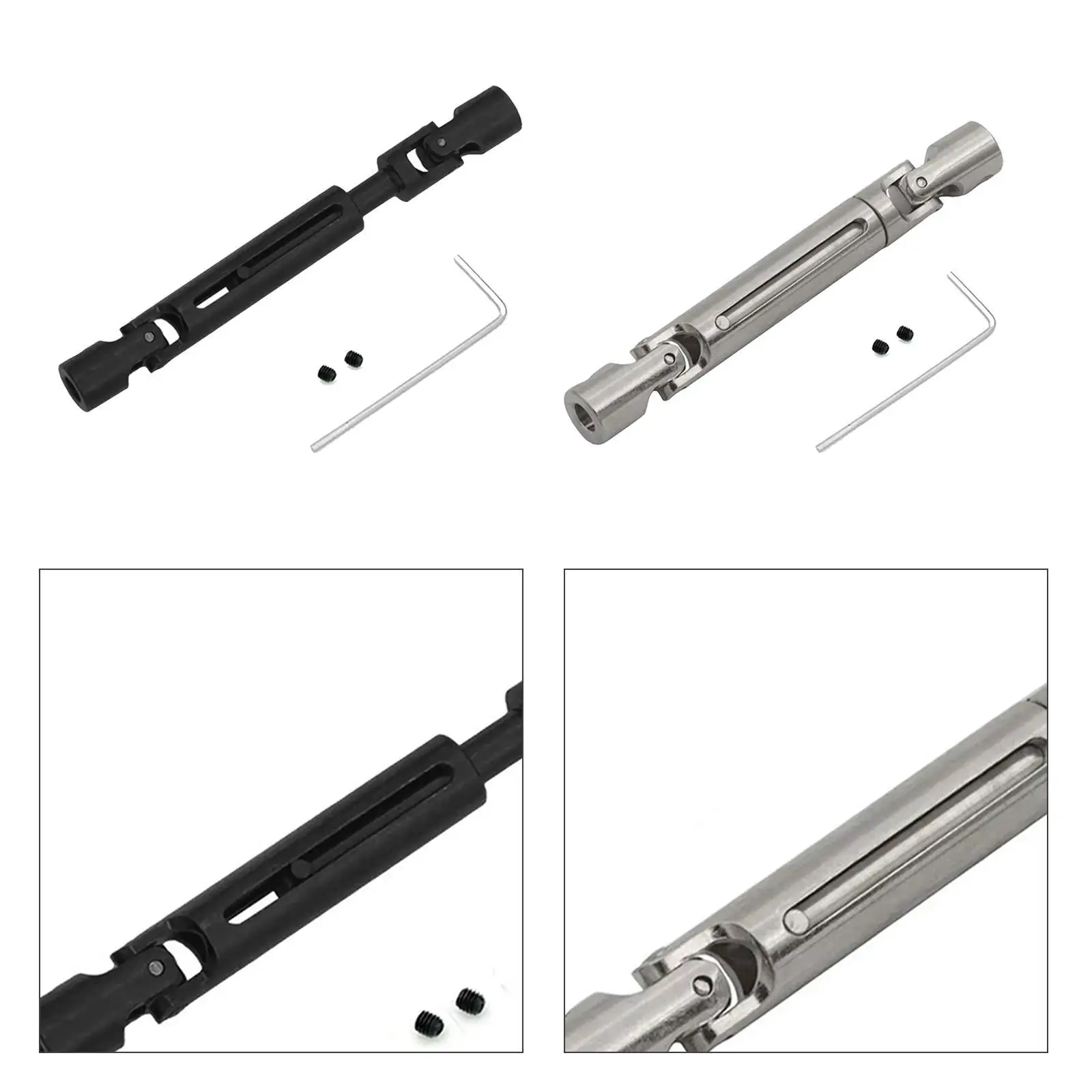 1/12 RC Car Drive Shaft with Small Wrench 69mm-93mm RC Universal Driveshaft Transmission Joint for Truck LC79 MN82 Crawler Accs