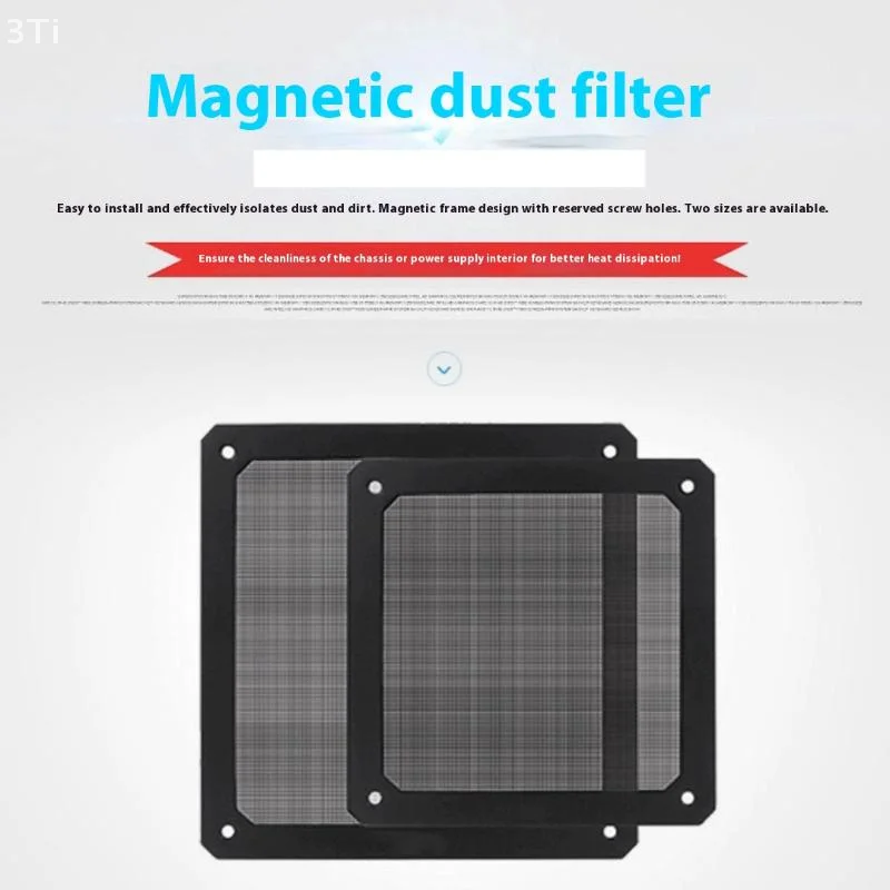 

8/9/12/14cm Hole Cooling Fan Net Protector 1/4Pcs, PC Case Magnetic Mesh Cover Dust Filter