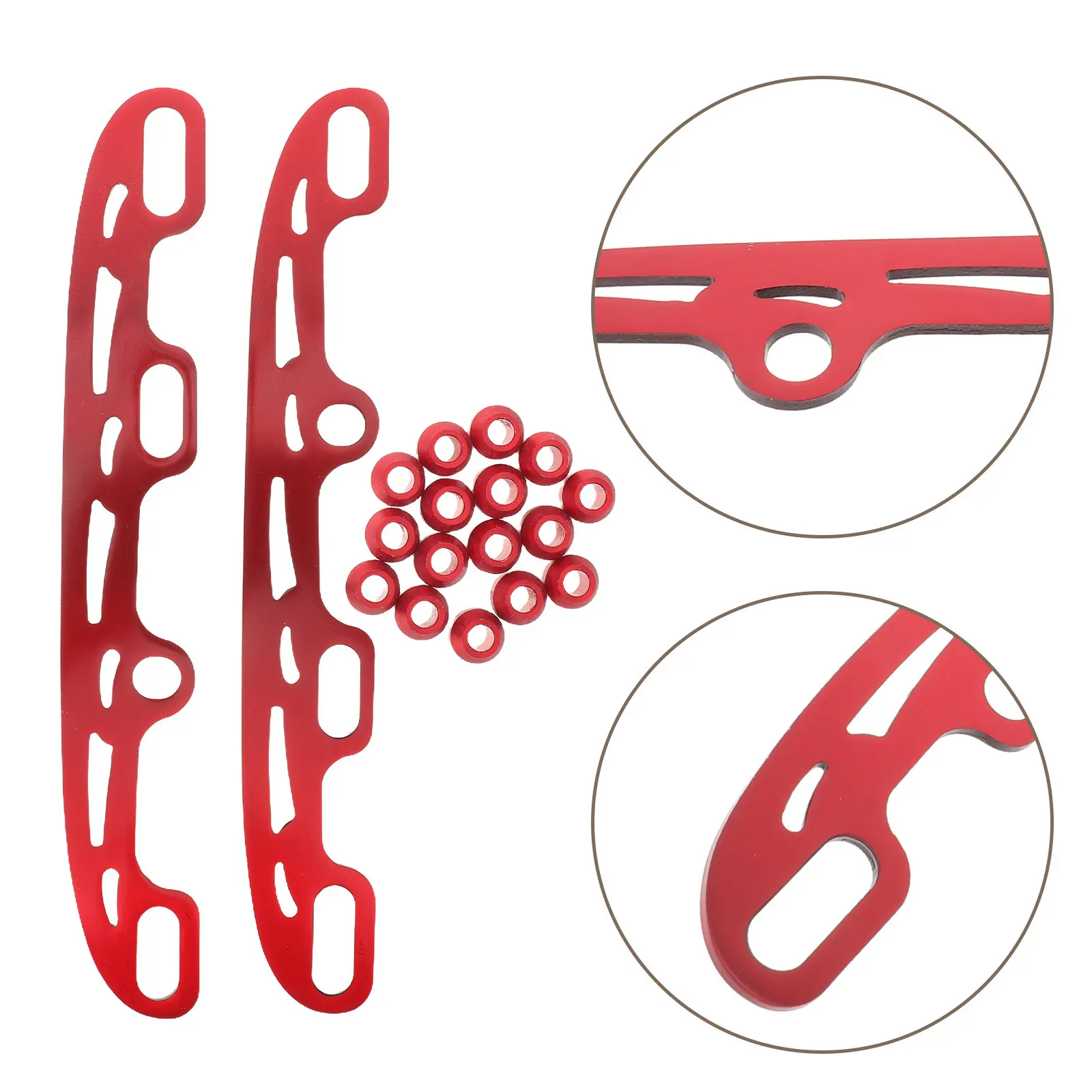 

2Sets Ice Hockey Skate Blades Stainless Steel Replacement Blades 11.4 Aluminum Alloy Side Plugs Inline Skate Ice Skating Gear