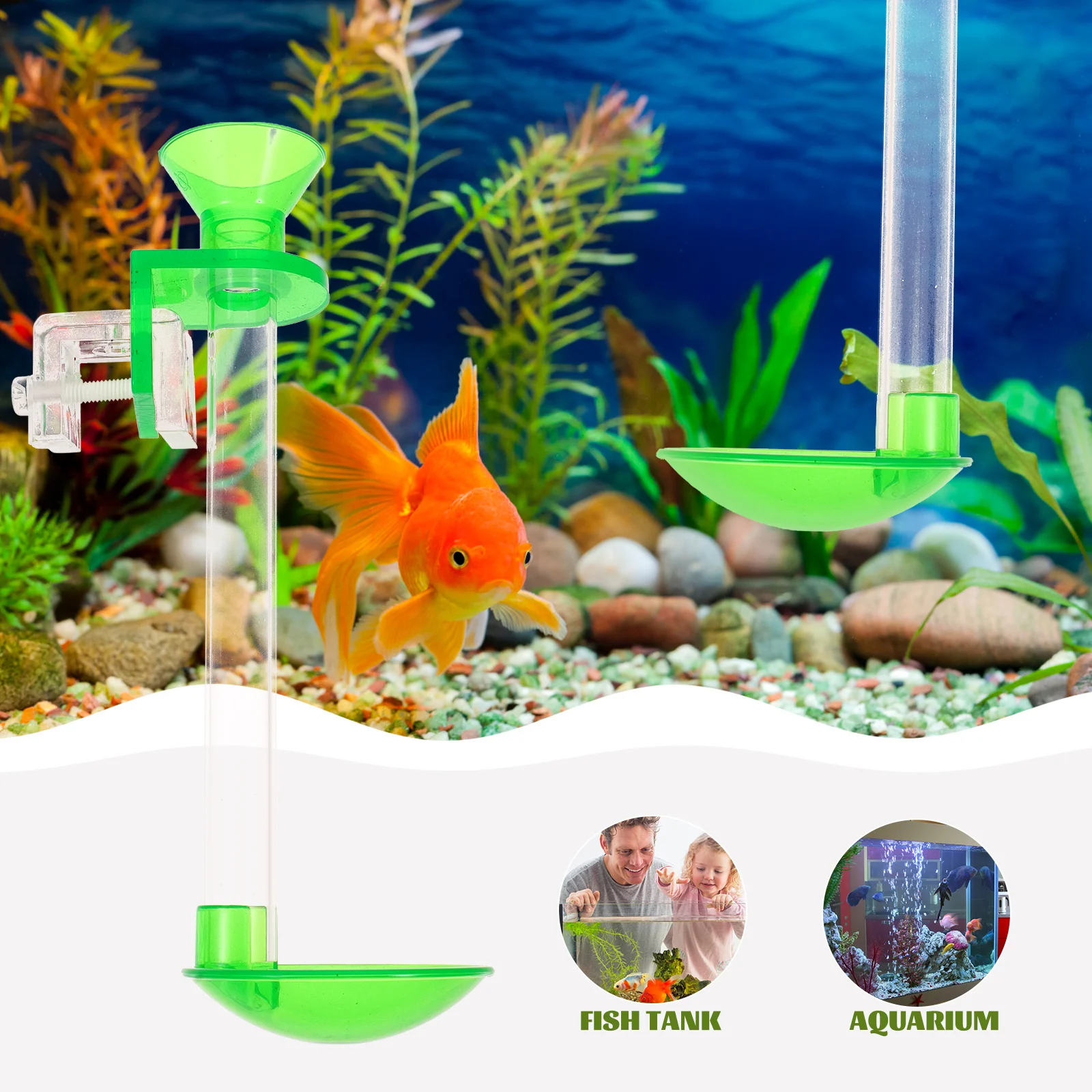 

1Set Multifunctional Aquarium Shrimp Feeder Transparent Acrylic Feeding Tube Adjustable Depth Spot Feeding Device Fish Tank