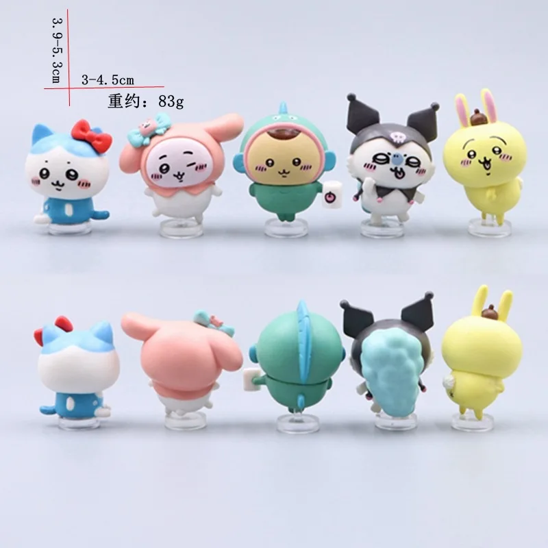 4Cm Figure Chiikawa Anime Cinnamoroll Cos Bear Melody Hello Kitty Pachacco Kuromi Kawaii Decor Gifts for Chidlren Toy