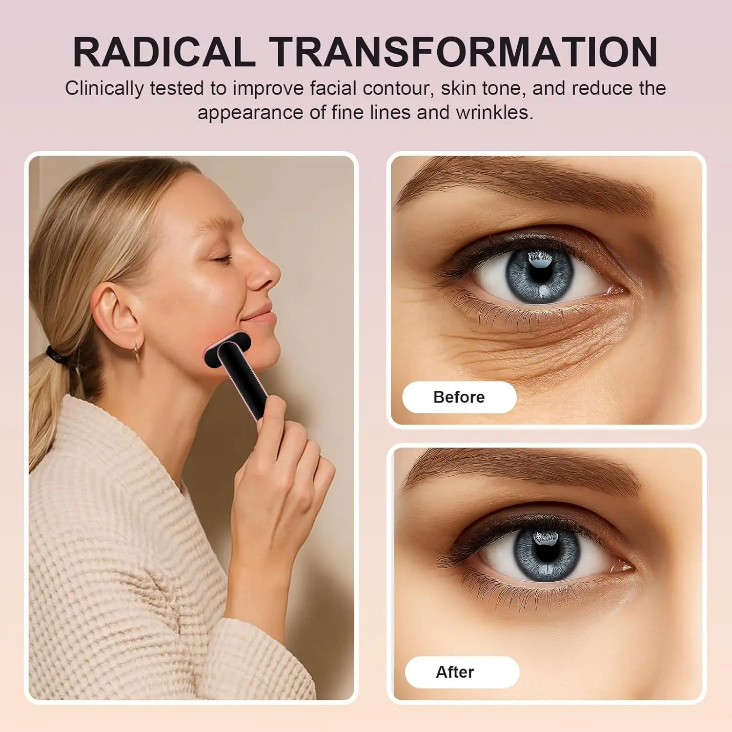 Smart Library Red Light 18Rotating Head Microcurrent Facial Sculptor 7Color Led 42CHot Compress Usb Type C