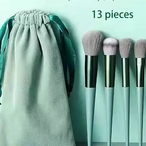

13Pcs Makeup Brushes Soft Set Face Eyes Brush Eyeshadow Foundation Brush Multifunctional Make Up Brush Beginner