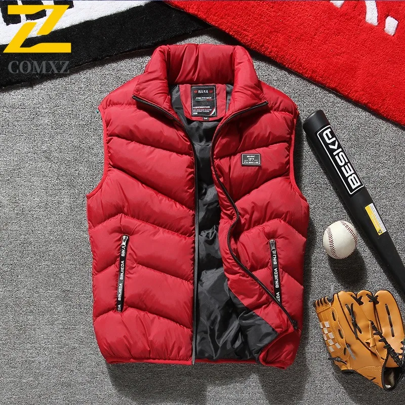 ​Men Outdoor Puffer Vest Winter Waterproof Windproof Thermal Quilted Cotton Waistcoat Hiking Camping Sports Fleece Lined​ Jacket