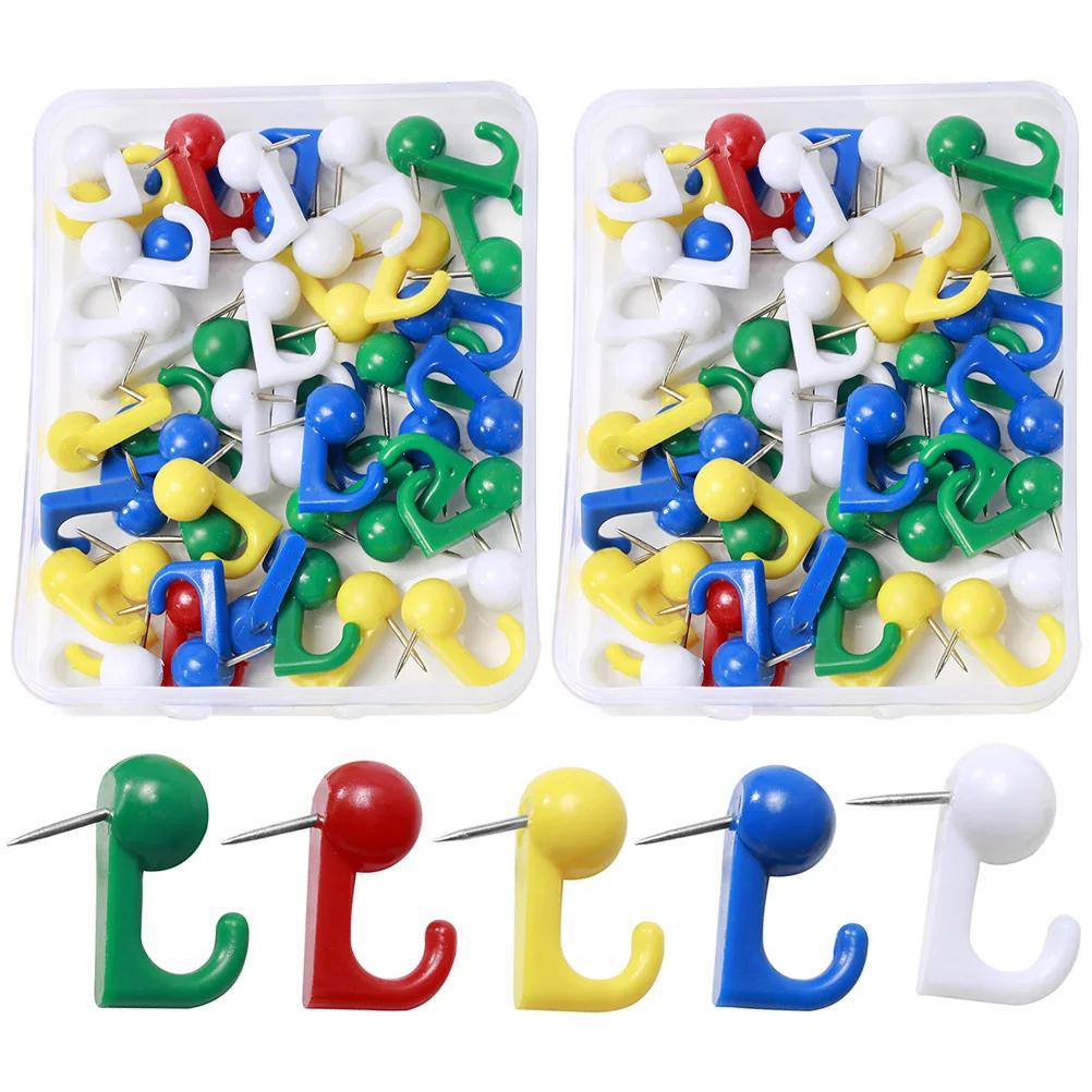 

2 Boxes Cork Board Pushpin Hooks Map Marking Nails Painting Display Thumb Tacks Wall Decorative Nail Photo Fixing Pushpin